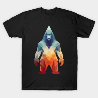 Geometric Retro Colorful Sasquatch T-Shirt